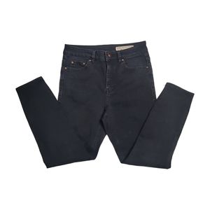 Asos Denim Skinny‎ Jeans Women's Black Pants Stretch Size 26 (UK 28) Crop Ankle